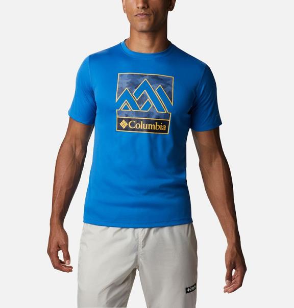 Columbia Zero Rules T-Shirt Blue For Men's NZ8954 New Zealand